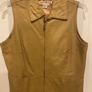 A.M.I - Tan Leather Vest